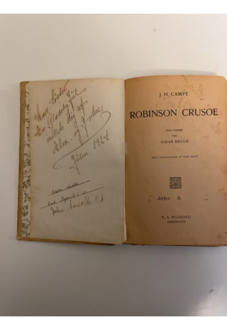 Robinson Crusoe bog fra 1924